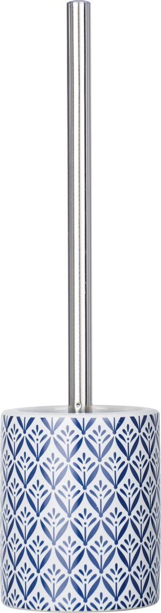 WENKO Toiletborstel En Houder Lorca 39 X 10 Cm Keramiek Blauw/wit