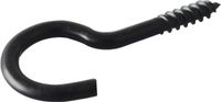Hoenderdaal Fasteners Good in Style - Zwarte Schroefhaak met Houtschroefdraad - 3.3 x 40mm / 100 stuks