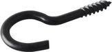 Hoenderdaal Fasteners Good in Style - Zwarte Schroefhaak met Houtschroefdraad - 3.3 x 40mm / 100 stuks