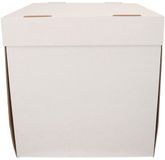 FunCakes Taartdoos met Zwanenhals en Losse Deksel - Vierkant - Wit - 32x32x32 cm - 10 Stuks