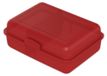 Boîte de conservation "Lunchbox" – boîte à pain pour enfants avec séparateur et fermeture à clip – sans BPA et fabriqué en Allemagne – boîte à lunch pour l'école et le travail – rouge tendance, en PP