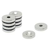 Magneet Expert® 25mm dia x 5mm dik x 6.0mm c/sink Neodymium magneet - 11.2kg Pull (Noord) (Pack van 20)
