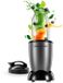 GOURMETmaxx Mr. Magic Mixer 4-delig | 400 W, kruisvormig mes, beker van 500 ml & meeneemdeksel | Pour shakes, dipsauzen et sauzen | Gemakkelijk schoon te maken | Antraciet/zwart
