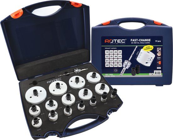 Rotec 19-delige Gatzagenset '533 - MAX' met Fast-Change adapters