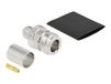 Delock N jack for crimping LMR 400 with matching shrink tube (5x)