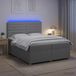 Maison Exclusive - Lit Boxspring avec matelas gris clair 200 x 200 cm tissu