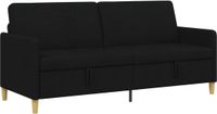 vidaXL Sofa met Opbergruimte Zwart 192 x 78 x 87 cm Polyester