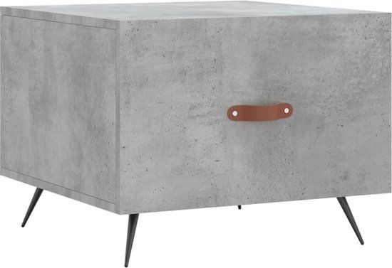 vidaXL Salontafel 50x50x40 cm bewerkt hout betongrijs