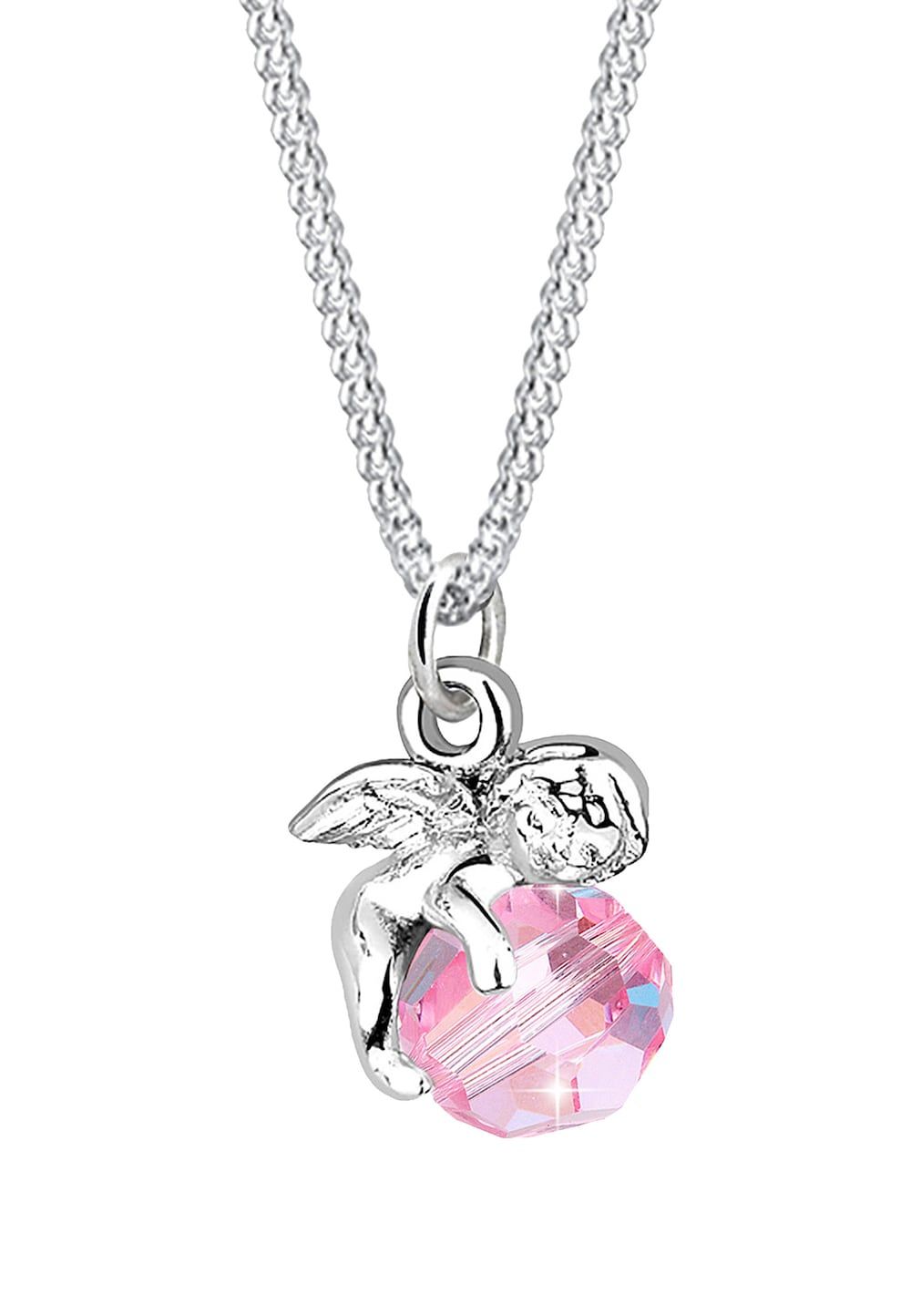 Elli Elli Halsketting Dames Hanger Engel met Kristal in 925 Sterling Zilver