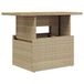 vidaXL Tuintafel 100x55x73 cm poly rotin et acacia beige