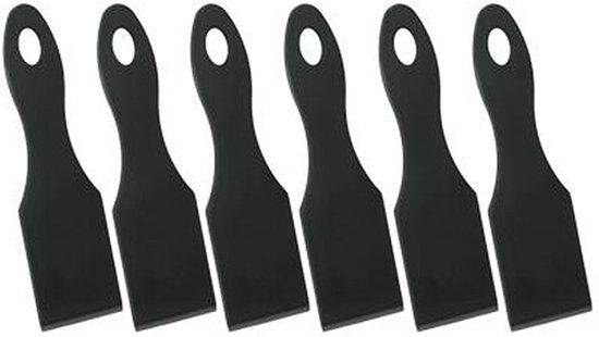 Metaltex Raclet Spatels - Set van 6 - Zwart - Nylon