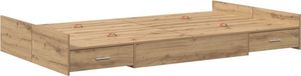 vidaXL Opbergbedframe met lade Artisan Eiken 120 x 190 cm Bewerkt hout