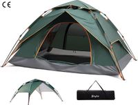 Merkloos Tent - Camping - 3 Persoons - Kamperen - Waterdicht - 205 x 178 x 115 cm - Geschikt voor 3 Seizoenen - Groen
