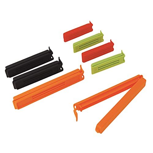 de Buyer 8 sluittangen, plastic, meerkleurig, 27,4 x 10,2 x 4 cm