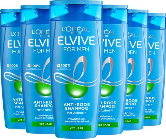 L'Oréal L'Oréal Paris Elvive Anti-roos for men shampoo - 6 x 250ml multiverpakking