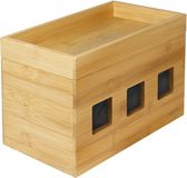 LogiLink KAB0076 - kabelbox medium (255 x 140 x 165 mm), bamboe