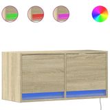 VidaXL TV-meubel met 2 lades, 80x31x38 cm, houtkleur