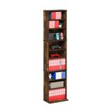 Furinno JAYA 9-Shelf Multimedia Media Storage Tower Rack met verstelbare planken, Amber Pine