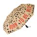 Fisura – Originele opvouwbare paraplu “born to be wild” met luipaardprint. Klein automatisch damesparaplu. Reisformaat. Windbestendig. 96 cm diameter bij open.