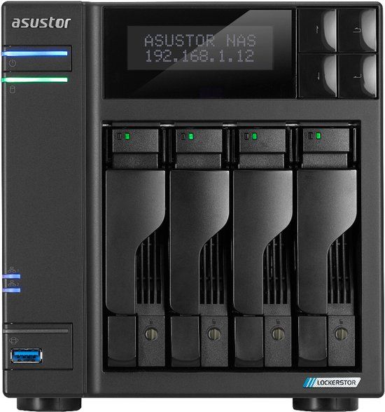 Asustor LOCKERSTOR 4 Gen2+ NAS Desktop Intel® Celeron® N5105 4 GB DDR4 ADM Zwart