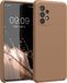kwmobile telefoonhoesje geschikt voor Samsung Galaxy A52 / A52 5G / A52s 5G - Hoesje met siliconen coating - Smartphone case in macchiato