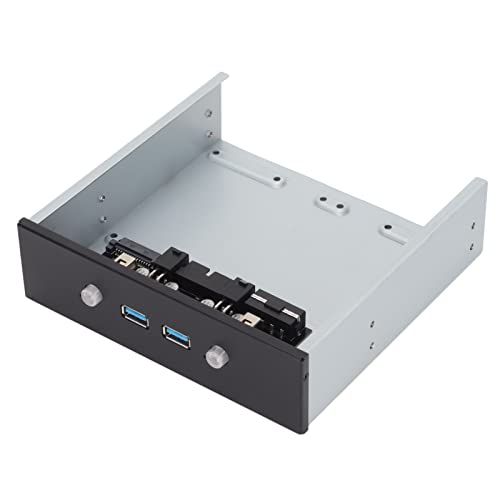 PUSOKEI USB-adapter voor op Het Voorpaneel, USB-hub op Het Voorpaneel voor Desktop, met 2 USB3.0-poorten, 2 Stroomschakelaars, Beugel voor Harde Schijf van 2,5 Inch, voor Optische Schijf van de Computer(PH7)