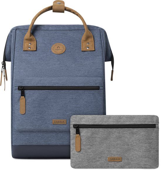 Cabaïa CABAIA - Rugzak Adventurer Large 23L Paris, Computercompartiment 15", Levenslange garantie, Brede opening - Blauw