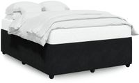 vidaXL Bedframe zonder matras 140x200 cm fluweel zwart