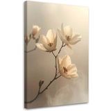 Tableau Moderne Rameau De Fleurs Beige (botanique),40x60