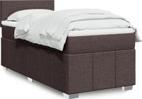 Maison Exclusive - Lit boxspring avec matelas, brun foncé, 100x200 cm, rembourré
