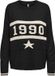 ONLY Trui Onltrain Ls Text O-neck Cc Knt 15350823 Zwart Dames Maat L