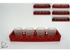 DUE ESSE CHRISTMAS SRL Kandelaar van hout, 4-zits, rood, zoals afgebeeld, Eén maat