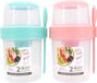 Non-branded Yoghurtbeker to go, mueslibeker met deksel, lepel, 2 set
