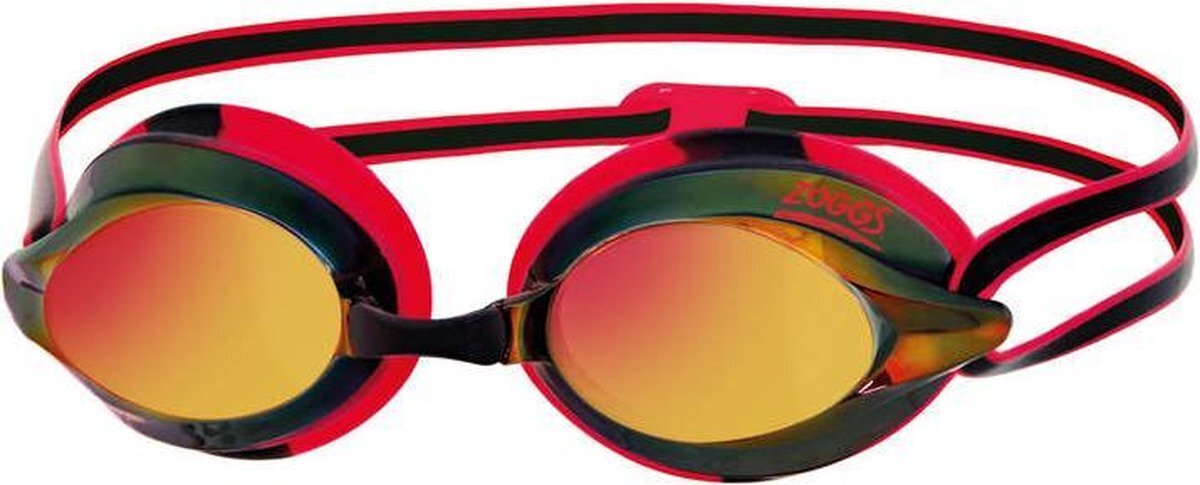 Zoggs Racespex Mirror Zwembril - Black Red, Mirrored Gold