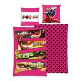 HERDING Miraculous Beddengoedset, kussensloop 80 x 80 cm, dekbedovertrek 135 x 200 cm, katoen