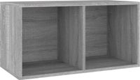 vidaXL Opbergbox voor LP's 71x34x36 cm bewerkt hout grijs sonoma eiken