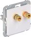 Elektro-Plast Santra Serie Prise haut-parleur - 2 fiches banane - Blanc - Matériau ABS