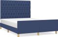 vidaXL Bedframe Stof Blauw 140x200 cm