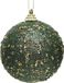 Decoris KAEMING B.V. - Groene kerstbal met gouden glitters 8 cm