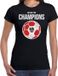 Bellatio Decorations Oostenrijk EK/ WK supporter t-shirt - we are the champions met Oostenrijkse voetbal - zwart - dames - kleding / shirt L