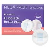 Lansinoh Wegwerpborstkompressen - Lekvrije en ultradunne absorberende moederschapspads - Discrete Fit Nursing Pads Borstvoeding Essentials - 100 Pack