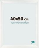 yd. Cadre photo 40x50 cm Blanc Brossé MDF Pisa