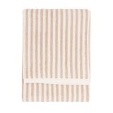 Yard Hebden Gestreepte katoenen badstof handdoek (naturel, 50 x 100 cm)