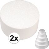 Rayher hobby materialen Rayher hobby Piepschuim vormen schijf - 2x - 20 cm breed en 7 cm dik