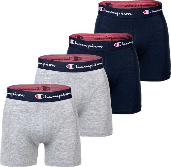 Champion Boxershorts - 4-Pack - Grijs/Navy - Heren - Maat M