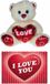 Krüger & Gregoriades Pluche Knuffelbeer 20 cm - Valentijn Love Hartje