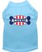 Mirage Bonely in America Zeefdruk Hondenshirt, Medium, Baby Blauw