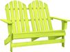 vidaXL Adirondack Tuinstoel 2-zits Massief Vurenhout Groen