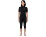 Ion Element 3/2 Mm Shorty pour femme avec manches courtes et fermeture éclair dans le dos Noir XS