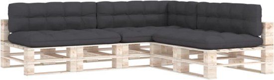 vidaXL Bankkussens pallet 7 stuks antraciet
